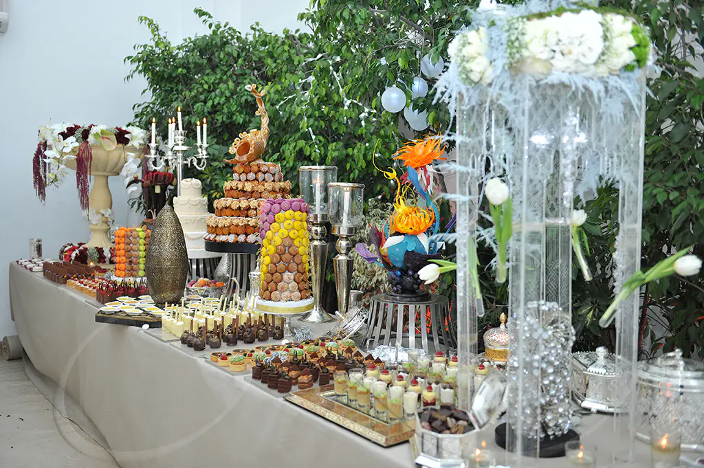 Selection of fresh seasonal produce for a gastronomic reception, producers' market in Morocco