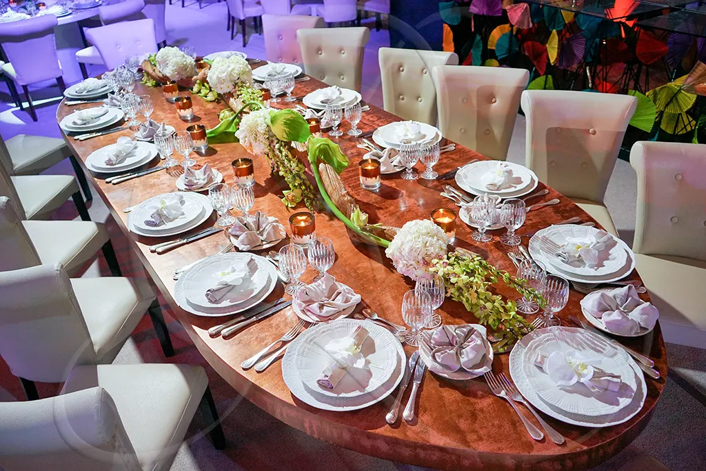 Art de la table dressée, Rahal Maître Traiteur