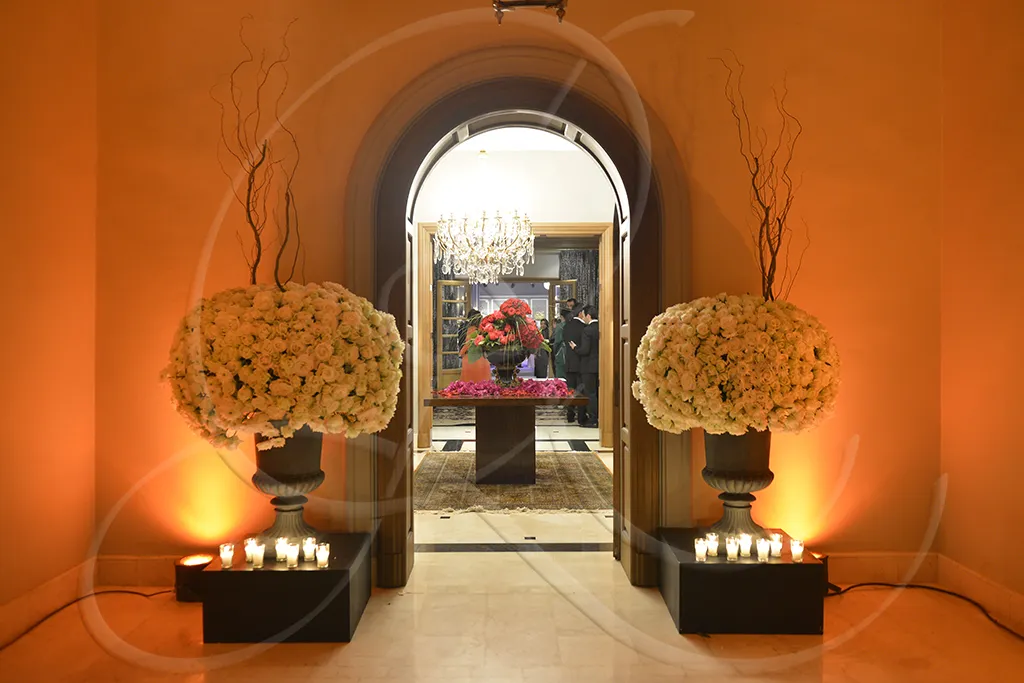 Composition florale de réception, Rahal Maître Traiteur